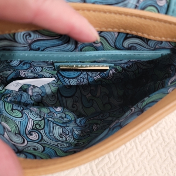 Big Buddha Small Vegan Crossbody Bag Aqua Blue Accents - Picture 14 of 16